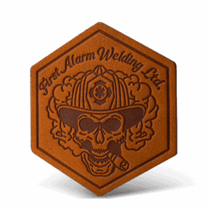 Leather mark patch sample
